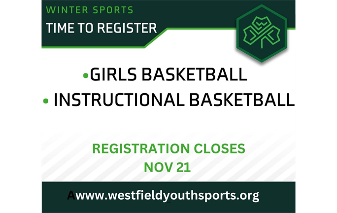 Girls Basketball & Instructional Basketball Registration closes Nov 21