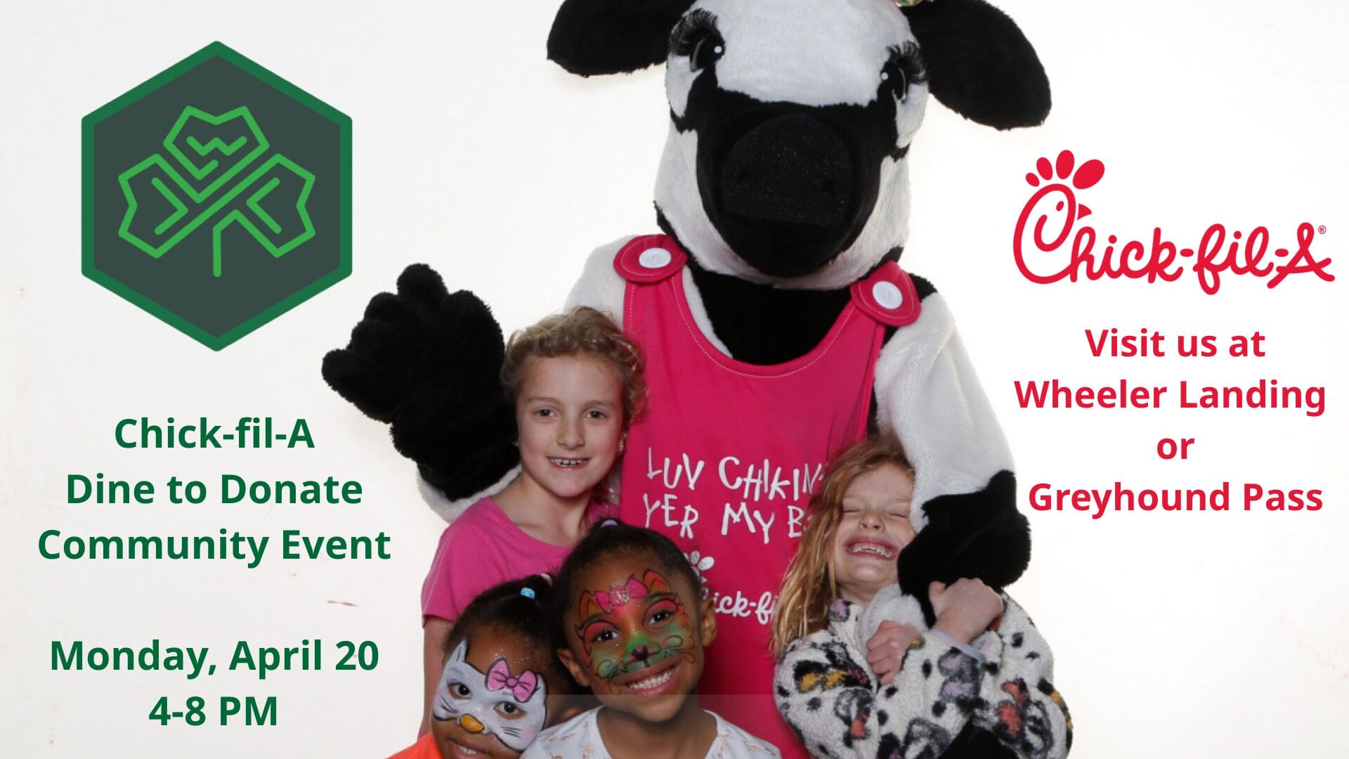 Dine to Donate Monday, April 20 4-8 PM