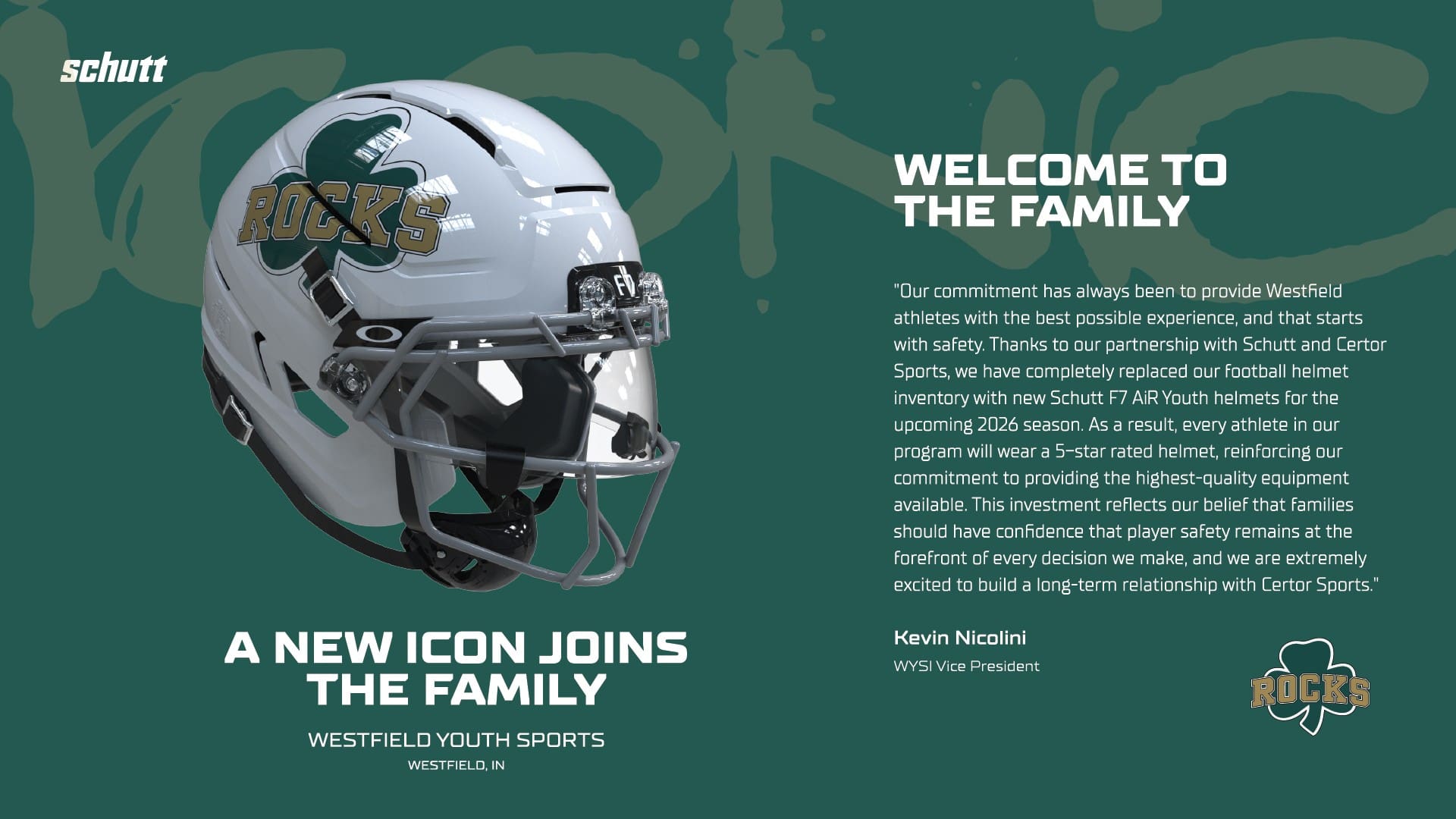 Schutt Helmet Press Release Image 2026